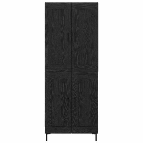 vidaXL Highboard Black Oak 69.5 x 34 x 180 cm Engineered Wood