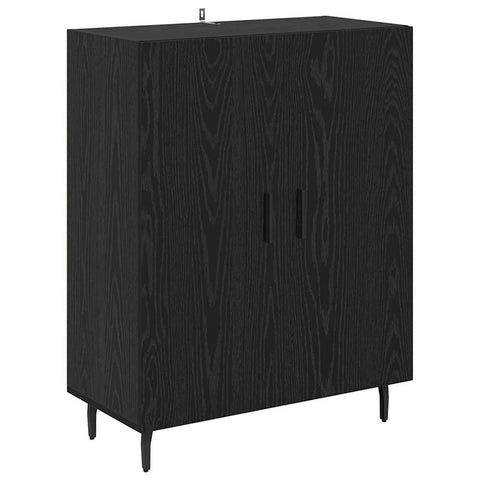 vidaXL Highboard 2 pcs Black Oak 69.5 x 34 x 180 cm Engineered Wood