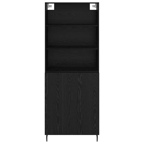 vidaXL Highboard 2 pcs Black Oak 69.5 x 34 x 180 cm Engineered Wood