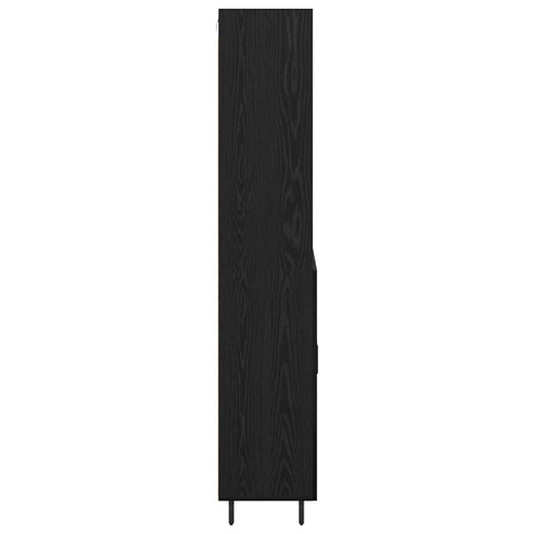 vidaXL Highboard 2 pcs Black Oak 69.5 x 34 x 180 cm Engineered Wood