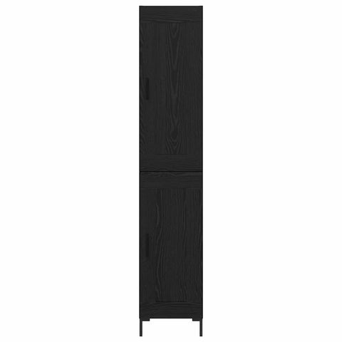 vidaXL Highboard Black Oak 34.5 x 34 x 180 cm Engineered Wood