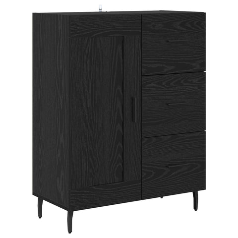 vidaXL Highboard Black Oak 69.5 x 34 x 180 cm Engineered Wood