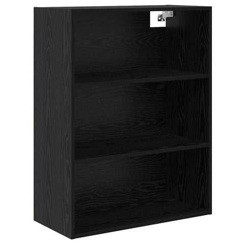 vidaXL Highboard Wall-mounted 2 pcs Black Oak Engineered Wood