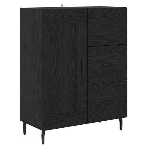 vidaXL Highboard 2 pcs Black oak 69.5 x 34 x 180 cm Engineered Wood