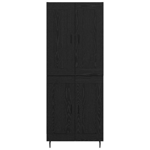 vidaXL Highboard 2 pcs Black Oak 69.5 x 34 x 180 cm Engineered Wood