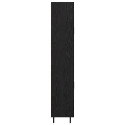 vidaXL Highboard 2 pcs Black Oak 69.5 x 34 x 180 cm Engineered Wood