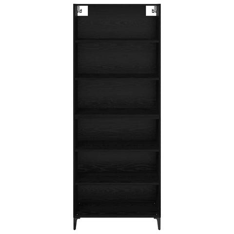 vidaXL Sideboard Wall-mounted 2 pcs Black Oak Engineered Wood