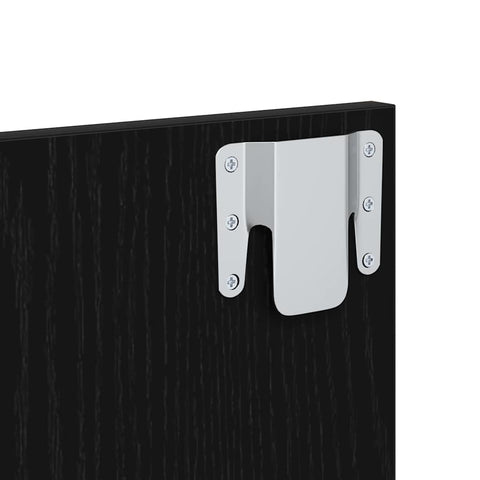 vidaXL Headboard with Cabinet with Drawer Black Oak 337 x 32.5 x 80 cm