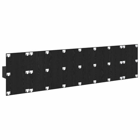 vidaXL Headboard with Cabinet with Drawer Black Oak 337 x 32.5 x 80 cm