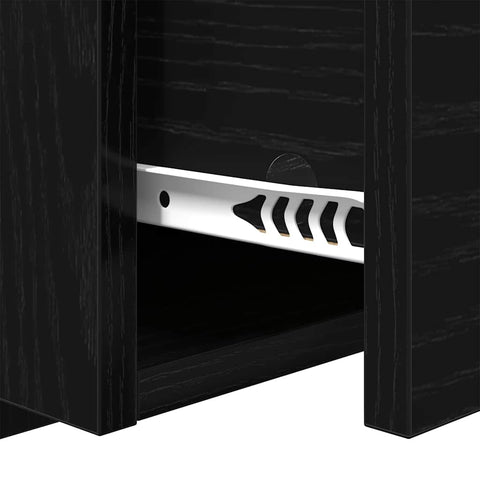 vidaXL Bed Headboard with Cabinets 3 pcs Black Oak Engineered Wood