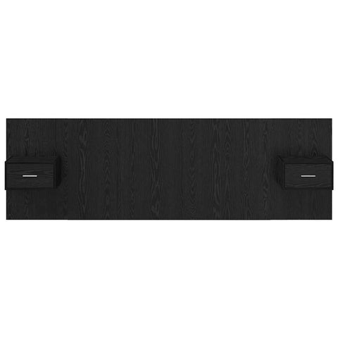 vidaXL Bed Headboard with Cabinets 3 pcs Black Oak Engineered Wood
