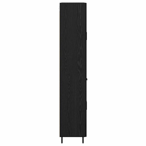 vidaXL Highboard 2 pcs Black oak 69.5 x 34 x 180 cm Engineered Wood