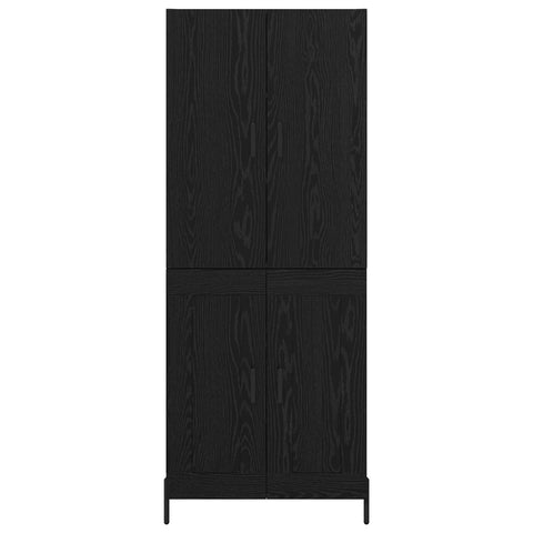 vidaXL Highboard Black Oak 69.5 x 34 x 180 cm Engineered Wood