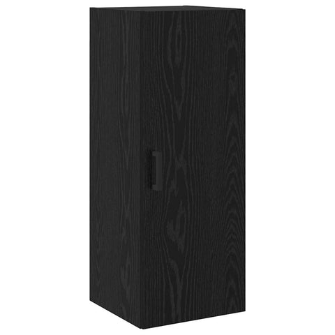 vidaXL Highboard Wall-mounted 2 pcs Black Oak Engineered Wood