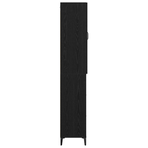 vidaXL Highboard Black Oak 69.5 x 34 x 180 cm Engineered Wood