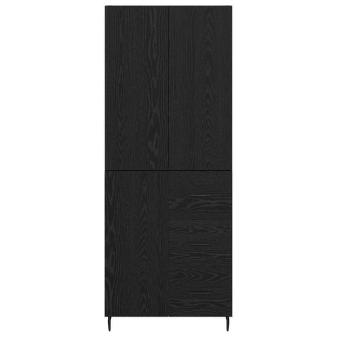 vidaXL Highboard 2 pcs Black oak 69.5 x 34 x 180 cm Engineered Wood