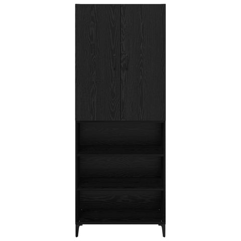 vidaXL Highboard Black Oak 69.5 x 34 x 180 cm Engineered Wood