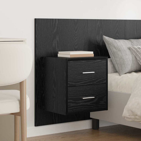 vidaXL Bed Headboard with Cabinets 3 pcs Black Oak Engineered Wood