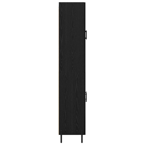 vidaXL Highboard Black Oak 69.5 x 34 x 180 cm Engineered Wood