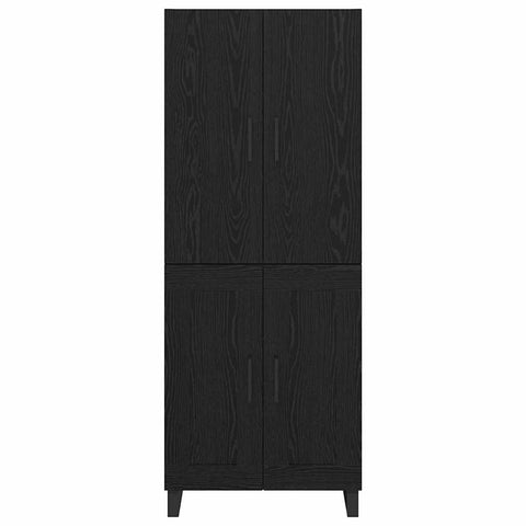 vidaXL Sideboard Wall-mounted 2 pcs Black Oak Engineered Wood