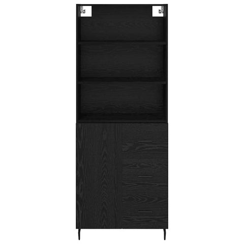 vidaXL Highboard 2 pcs Black Oak 69.5 x 34 x 180 cm Engineered Wood