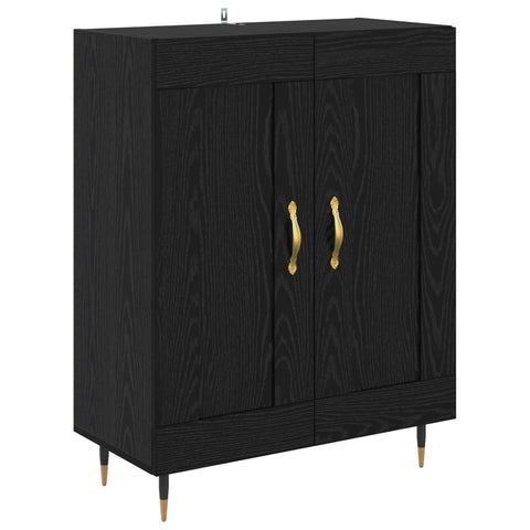 vidaXL Highboard Black Oak 69.5 x 34 x 180 cm Engineered Wood