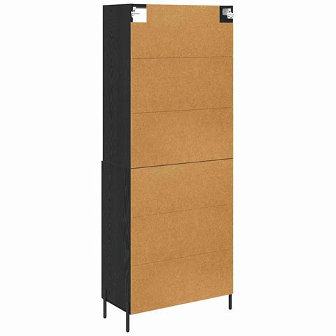 vidaXL Highboard 2 pcs Black oak 69.5 x 34 x 180 cm Engineered Wood