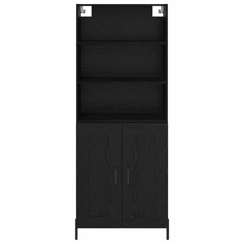 vidaXL Highboard 2 pcs Black oak 69.5 x 34 x 180 cm Engineered Wood