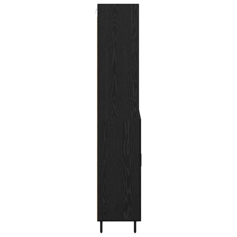 vidaXL Highboard 2 pcs Black oak 69.5 x 34 x 180 cm Engineered Wood