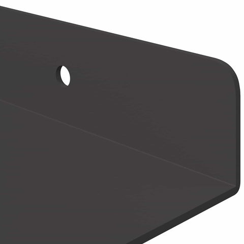 vidaXL Wall Shelf with Shelf Wall-mounted 3 pcs Black 40 x 9 x 2.5 cm