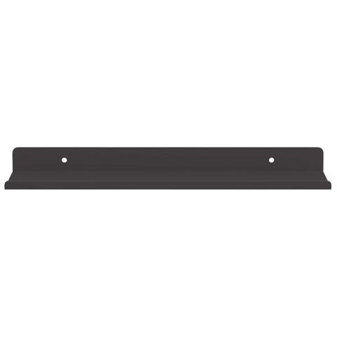 vidaXL Wall Shelf with Shelf Wall-mounted 2 pcs Black 30 x 9 x 2.5 cm