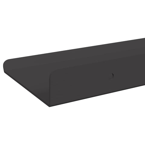 vidaXL Wall Shelf with Shelf Wall-mounted 2 pcs Black 40 x 9 x 2.5 cm