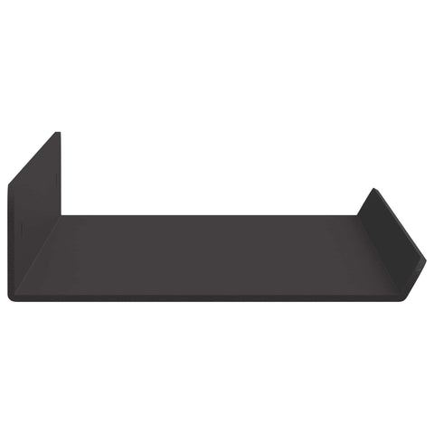 vidaXL Wall Shelf with Shelf Wall-mounted 2 pcs Black 40 x 9 x 2.5 cm