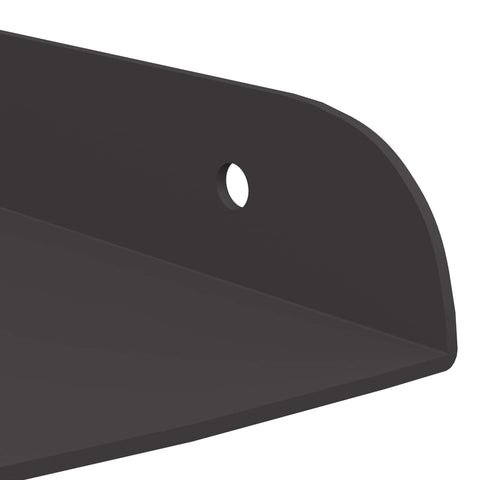 vidaXL Wall Shelf with Shelf with Storage 2 pcs Black 24 x 24 x 2.3 cm