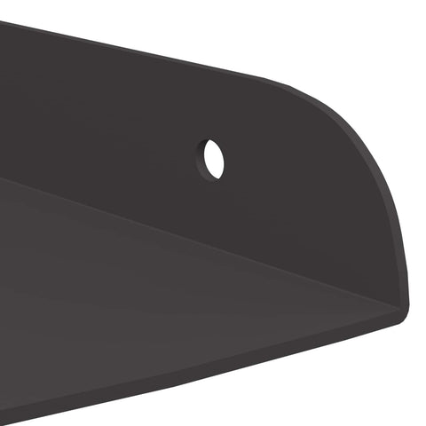 vidaXL Wall Shelf with Shelf with Storage 2 pcs Black 30 x 30 x 2.3 cm