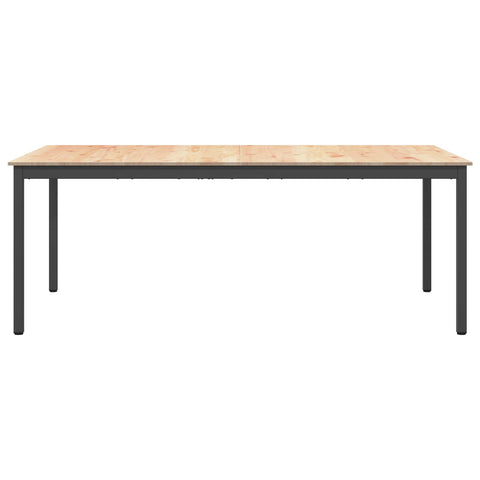 vidaXL Dining Table Natural 200 x 100 x 75 cm Solid Pine Wood