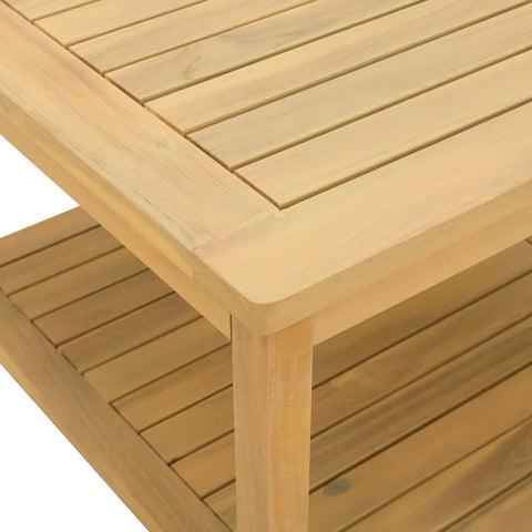 vidaXL Side Table Oil Natural 60 x 60 x 45 cm Solid Acacia Wood