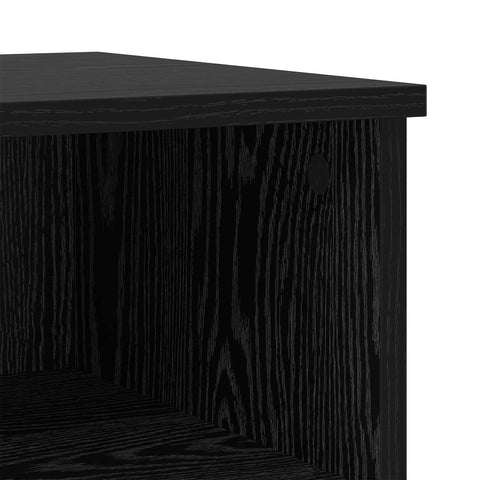 vidaXL Bed Cabinet Black Oak 40 x 35 x 50 cm Engineered Wood
