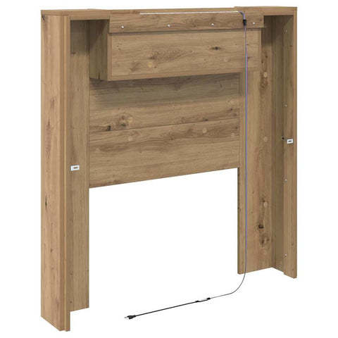 vidaXL Headboard Cabinet with Shelf Artisan Oak 100 x 15 x 103.5 cm