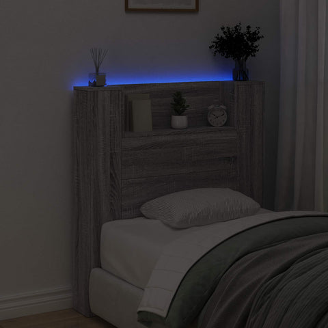 vidaXL Headboard Grey Sonoma 100 x 16.5 x 103.5 cm Engineered Wood