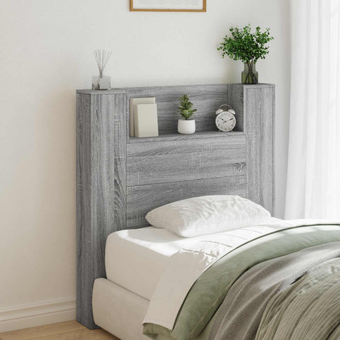 vidaXL Headboard Grey Sonoma 100 x 16.5 x 103.5 cm Engineered Wood