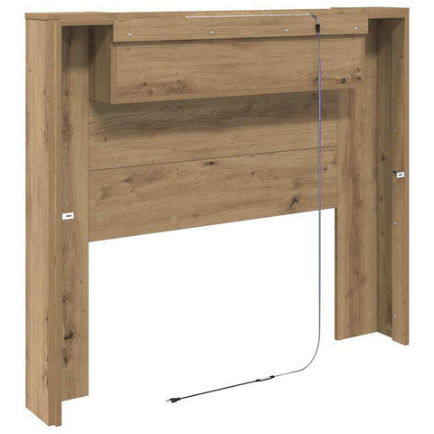 vidaXL Headboard Cabinet with Shelf Artisan Oak 120 x 15 x 103.5 cm
