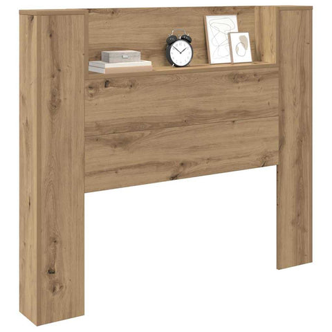 vidaXL Headboard Cabinet with Shelf Artisan Oak 120 x 15 x 103.5 cm