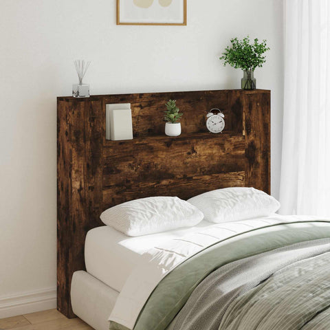 vidaXL Headboard Smoked Oak 120 x 16.5 x 103.5 cm Engineered Wood