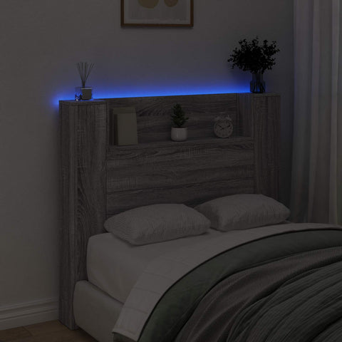 vidaXL Headboard Grey Sonoma 120 x 16.5 x 103.5 cm Engineered Wood