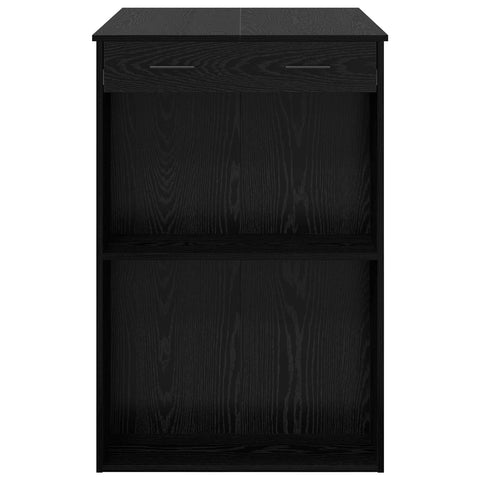 vidaXL Bar Table Black Oak 102 x 70 x 103.5 cm Engineered Wood