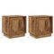 vidaXL Bedside Cabinets with LED Lights 2 pcs Old Wood 44x34,5x45 cm