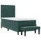 vidaXL Box Spring Bed with Mattress & Bench Dark Green 80x200 cm Velvet