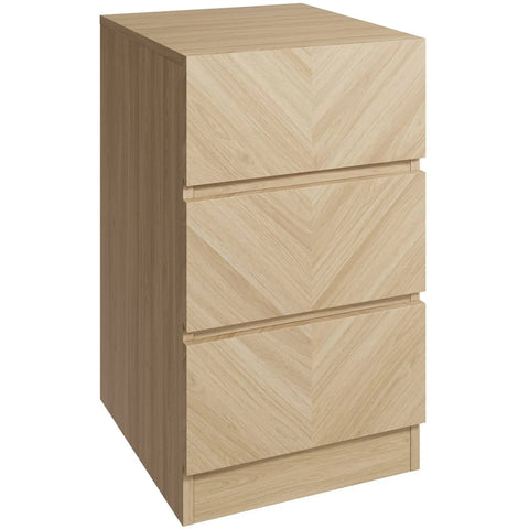 Catania Pair of 3 Drawer Bedside Tables - Euro Oak