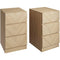 Catania Pair of 3 Drawer Bedside Tables - Euro Oak